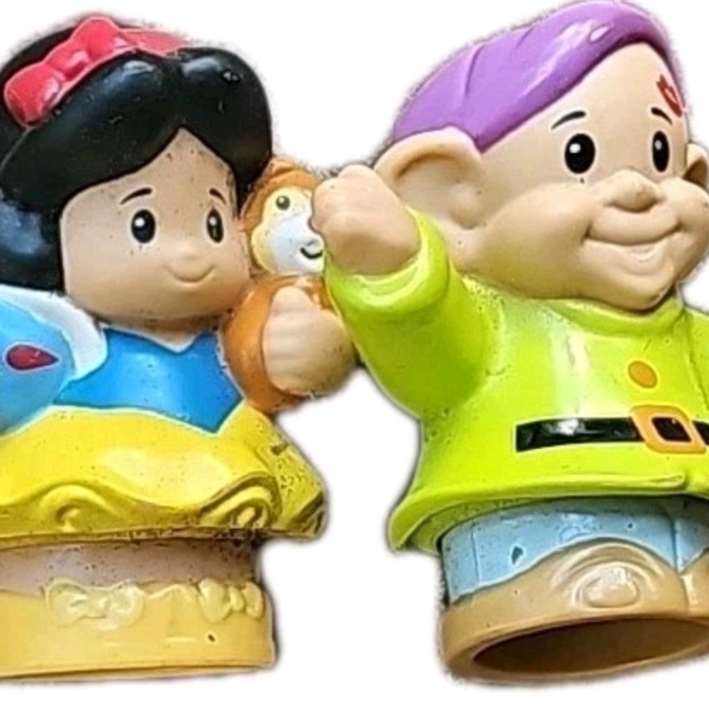 Fisher Price Little People Disney Snow White Dopey Dwarf Figures Mattel 2015